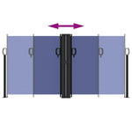Retractable Side Awning Blue 120x1200 cm 4004791