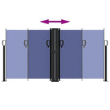 Retractable Side Awning Blue 120x1200 cm 4004791