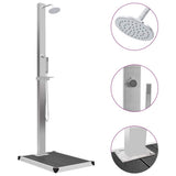 Outdoor Shower with Tray WPC Stainless Steel 3051286