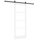 Sliding Door White and Black 83 x 211 cm 3332392