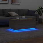 ZNTS Coffee Table with LED Lights Sonoma Oak 90x50x40 cm 839877