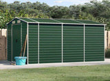 Garden Shed Green Galvanised steel Large Garden Shed 3188233