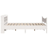 Bed Frame with Headboard White 160x200 cm Solid Wood Pine 3307039