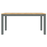 ZNTS Dining Table Panama Grey 160x80x75 cm Solid Wood Pine 4005706