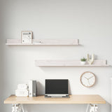 Wall Shelves 2 pcs White 110x11x9 cm Solid Wood Pine 823610