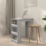 Bar Table with Storage Rack Grey Sonoma 102x50x103.5cm Engineered Wood 812967