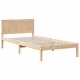 Bed Frame Brown 90 x 200 cm Solid Pine wood 872206