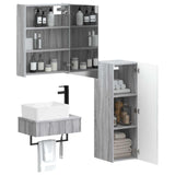 Bathroom Furniture Set 4 pcs Grey Sonoma 3407404