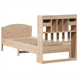 Bookcase Bed without Mattress 75x190 cm Small Single Solid Wood Pine 3323167