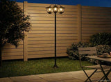 3-Head Lamp Post Black 16 x 16 x 187 cm Aluminum and ABS 42042693