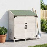 Garden Shed White 106.5 x 56 x 113.5 cm Solid Fir Wood 42033441