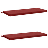 2-Piece Bench Cushions SOEST 2 pcs 100% Polyester Wine Red 949311