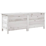 Garden Storage Box White 150x50x56.5 cm Solid Wood Fir 364757