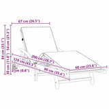 Sun Lounger 2 pcs Red 200 x 67 x 84cm Solid Acacia wood 3325180