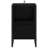 Bedside Table 2 pcs Black Oak 39.5 x 30 x 50 cm Engineered Wood 886655