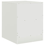 ZNTS Bedside Cabinet White 34.5x39x44 cm Steel 841761