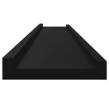 Wall Shelves 2 pcs Black 115x9x3 cm 326666