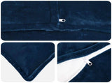 Cushion Cover 12 pcs HOUTEN Navy Blue 40 x 80 cm Flannel 918417