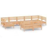 10 Piece Garden Lounge Set Solid Wood Pine 3083479