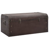 Treasure Chest with Latches Dark Brown 90x50x39.5 cm Plywood 4010549