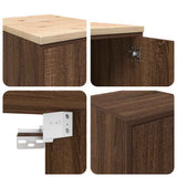 Garage Cabinets 2 pcs Brown Oak Engineered Wood 3328302