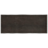 Table Top Dark Brown 160x60x cm Treated Solid Wood Live Edge 364039