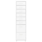 ZNTS Mobile File Cabinet White 28x41x109 cm Metal 335920