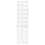 ZNTS Mobile File Cabinet White 28x41x109 cm Metal 335920