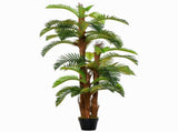 Artificial Plant Tropical Palm in Pot, Fake Plants for Home Indoor Outdoor Decor, 150cm, Green T3398P344700