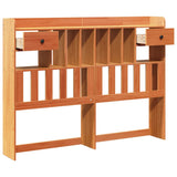 Headboard with Storage Wax Brown 160 cm Solid Wood Pine 855507