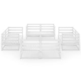 Garden Lounge Set White Solid pinewood Large Modular 3075285