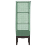 Raised Bed with Greenhouse Cover Rattan Look 40x40x140 cm 4015804