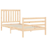 Bed Frame without Mattress 100x200 cm Solid Wood 3194236