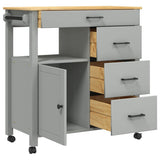 Kitchen Trolley MONZA 84x40x88.5 cm Solid Wood Pine 376110