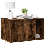 Cat Litter Box Enclosure Smoked Oak 80x50x45 cm Engineered Wood 857737