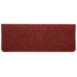 Stair Mats Self-adhesive 15 pcs 65x24.5x3.5 cm Red 343480