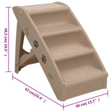 Folding Dog Stairs Brown 62x40x49.5 cm 170986