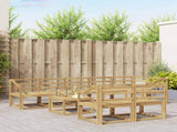 Outdoor Sofa Set 9 pcs White Solid Acacia Wood 3387853