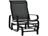 Outdoor Gliding Rocking Chair with Sturdy Metal Frame Garden Comfortable Swing Chair for Patio, T3398P325268