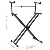 Double Braced Keyboard Stand X-Frame Black 70094