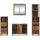 Bathroom Furniture Set with Door 4 pcs Old Wood Engineered Wood 3402354