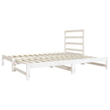 ZNTS Pull-out Day Bed without Mattress White 2x cm 3124748