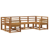 Outdoor Sofa Set 6 pcs Natural Solid Acacia Wood 3385495