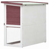 Outdoor Rabbit Hutch 1 Door Brown Wood 170832