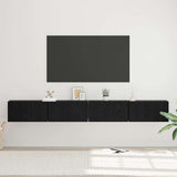 TV Cabinet Set 4 pcs Black Oak 60 x 30 x 30 cm Engineered Wood 3393571