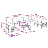 Garden Sofa Set Anthracite Steel 3379005