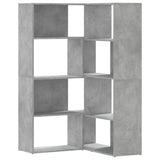 Corner Bookcase 4-Tier Concrete Grey 85x85x140 cm Engineered Wood 3307813