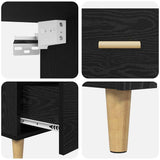 Highboard Black Oak 69.5 x 32.5 x 180 cm Engineered Wood 3416259