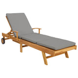 Sun Lounger 100% Polyester Solid-Teak 42032674