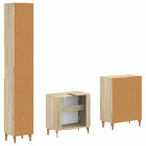 3 Piece Bathroom Cabinet Set ALKMAAR Sonoma Oak Engineered Wood 3417425